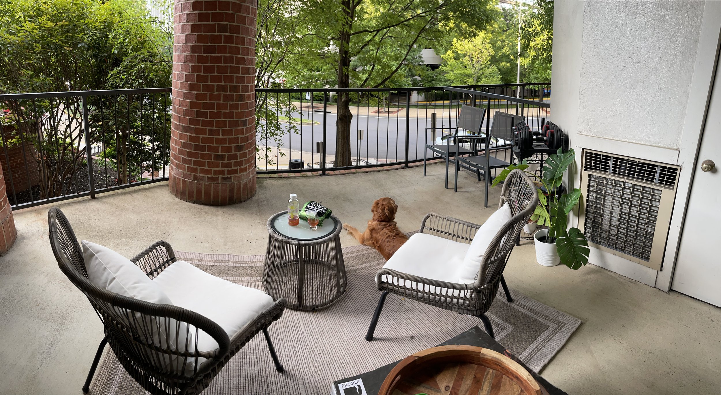  My balcony in Shirlington, Virginia. 