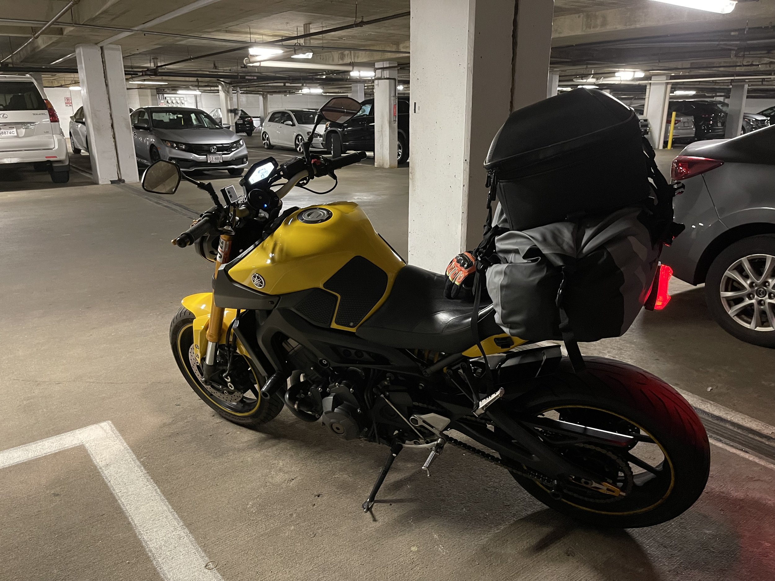  Parked and at home. 