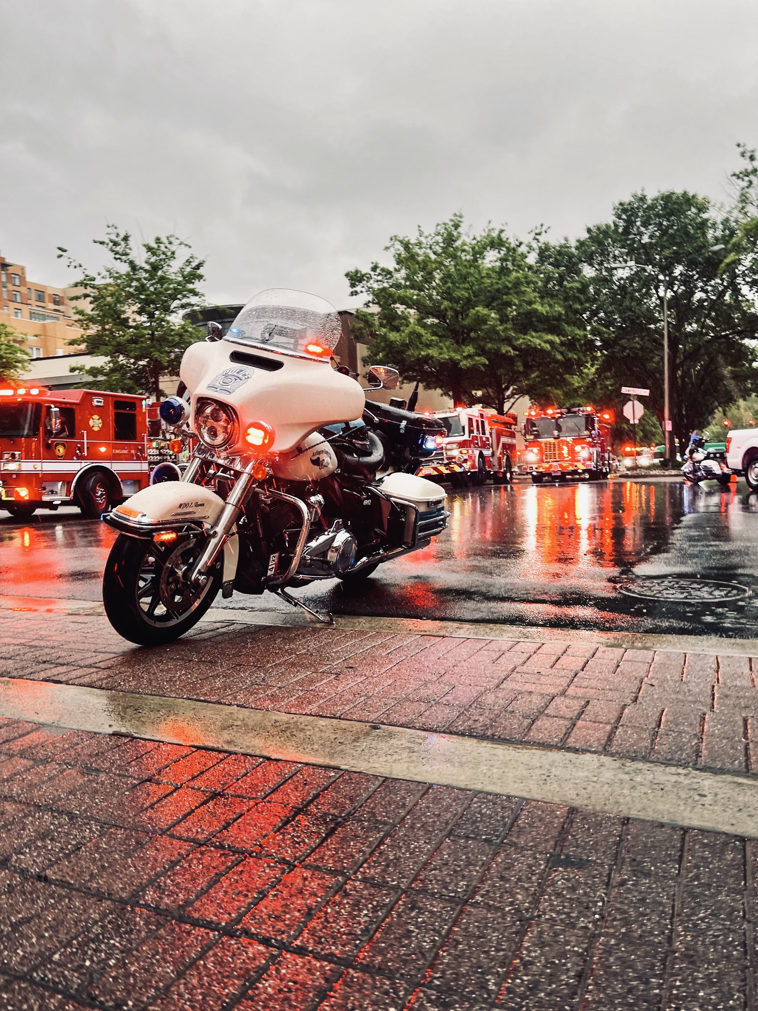  Have to stop for the motorcycles 
